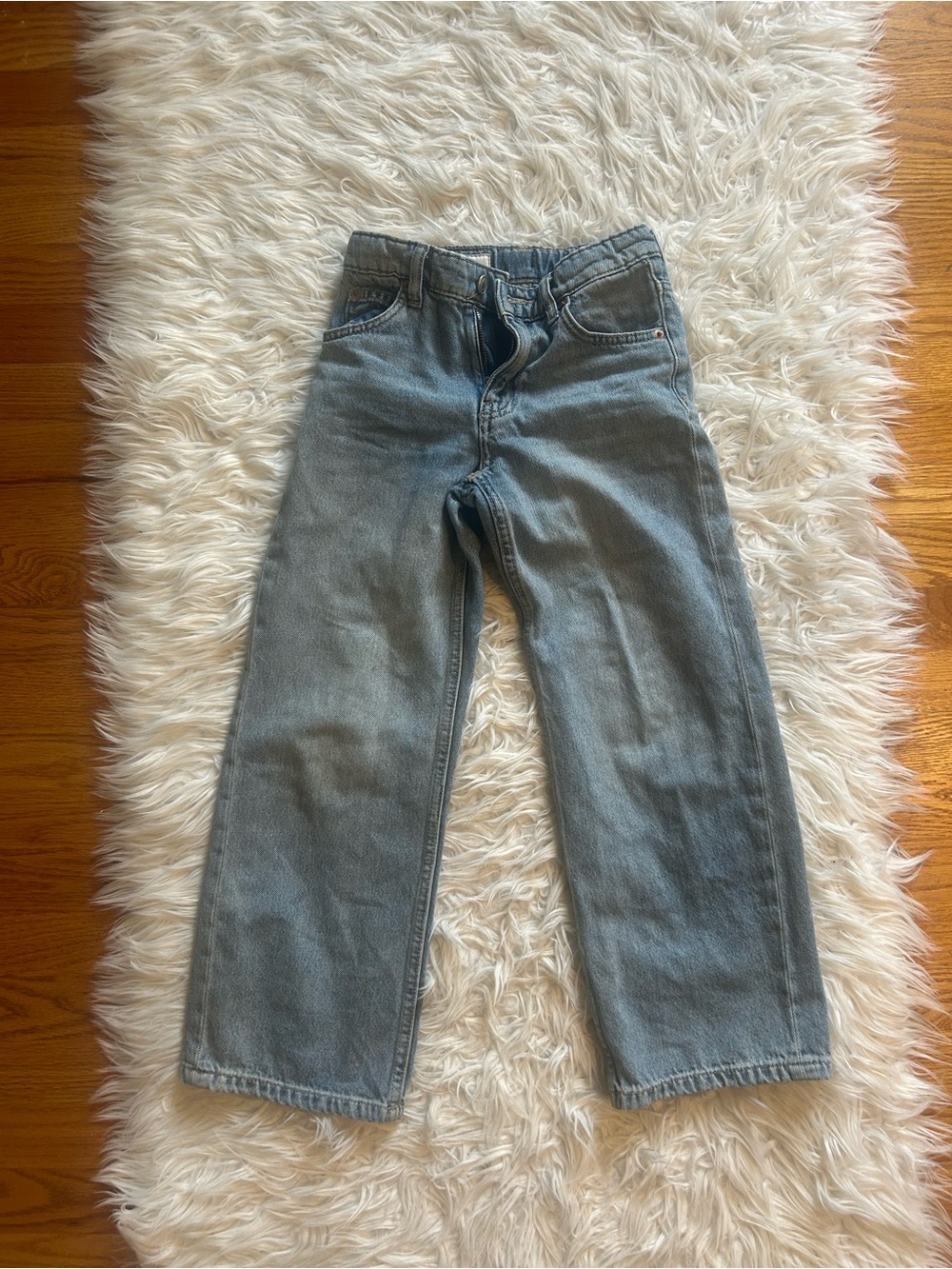 Zara Kids Light Blue Straight-Leg Jeans